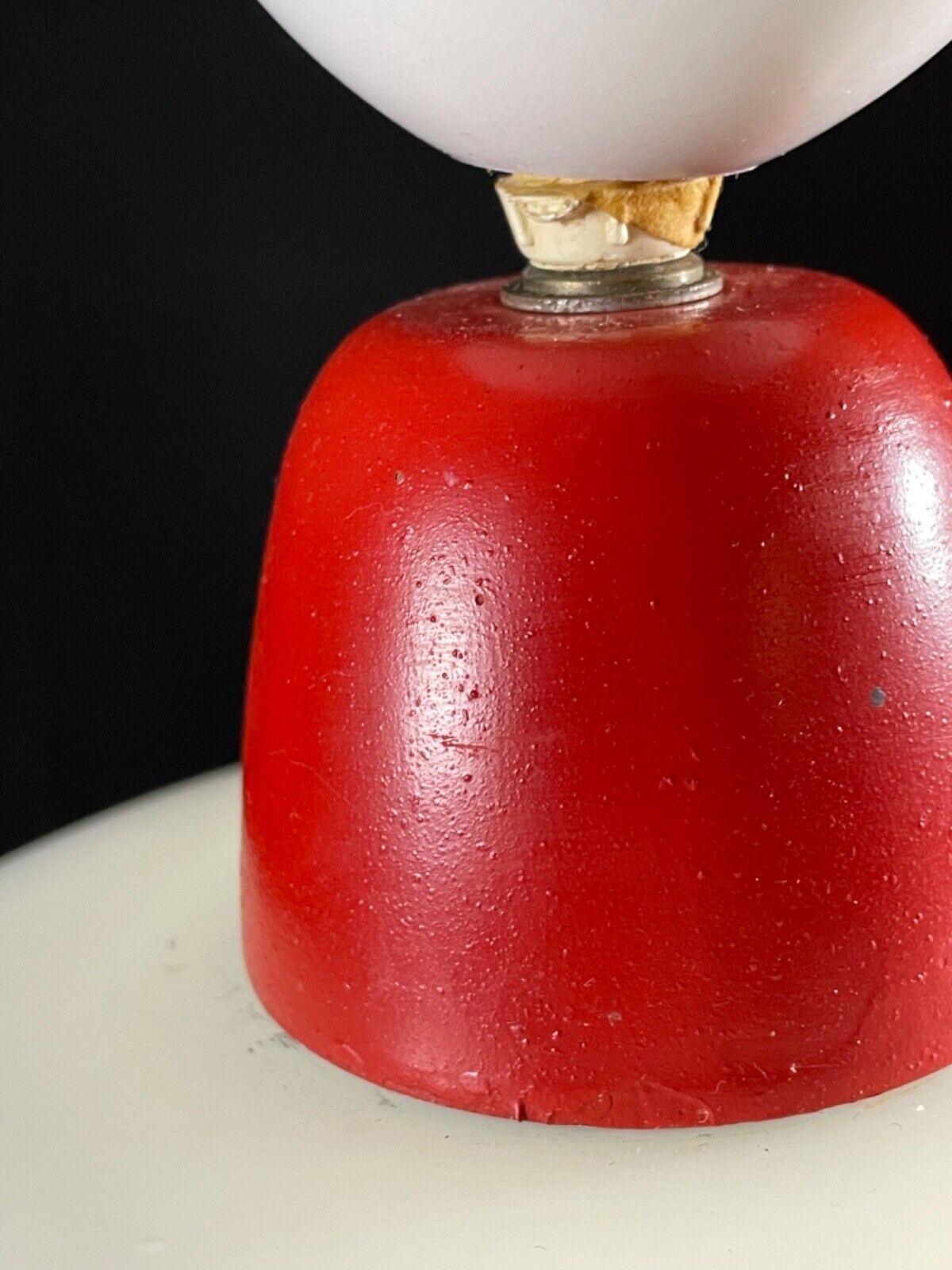 Danish Opaline Glass with Red and White Plastic Pendent Light, Retro EB5096 LCLC - UKDK FURNITURE