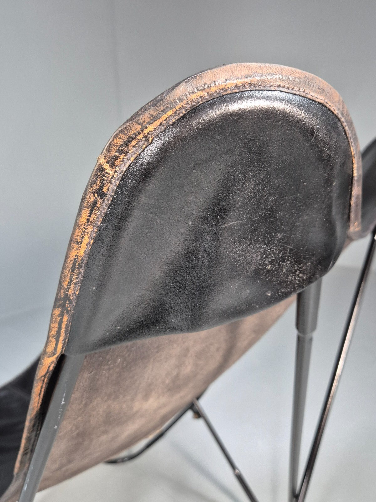 Vintage Black Leather Butterfly Chair 1970s Vintage Retro. EB9320 MNOR - UKDK FURNITURE