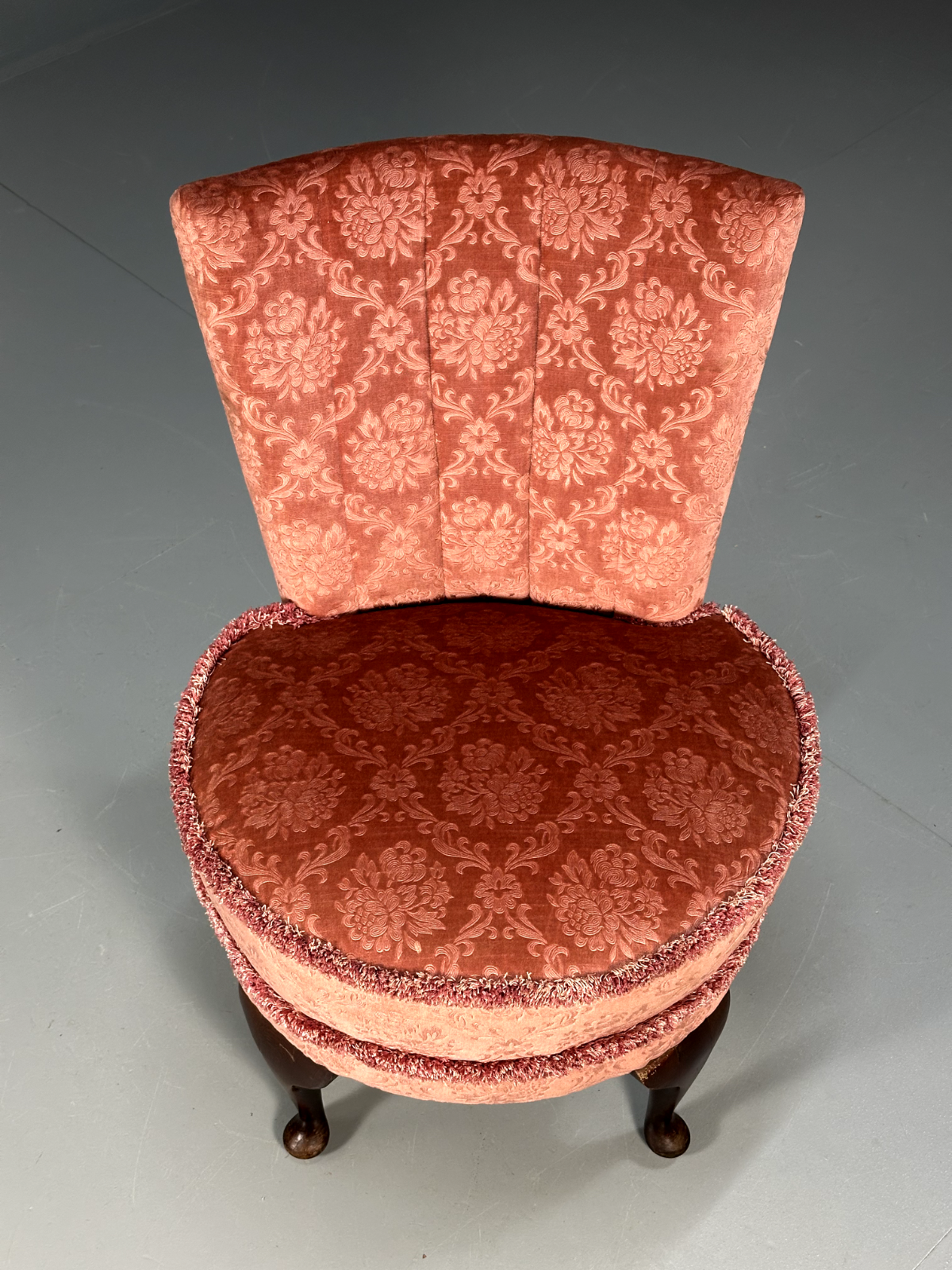 Vintage Cocktail Chair Deep Pink Velour Moquette 1960s Retro EB9166 VCLO - UKDK FURNITURE