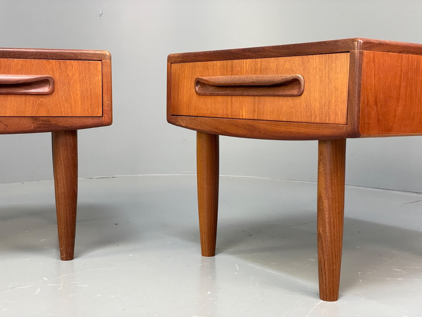 Vintage G Plan Teak Bedside Cabinets Pair Fresco Range 1960s Retro EB10008 MWOO - UKDK FURNITURE