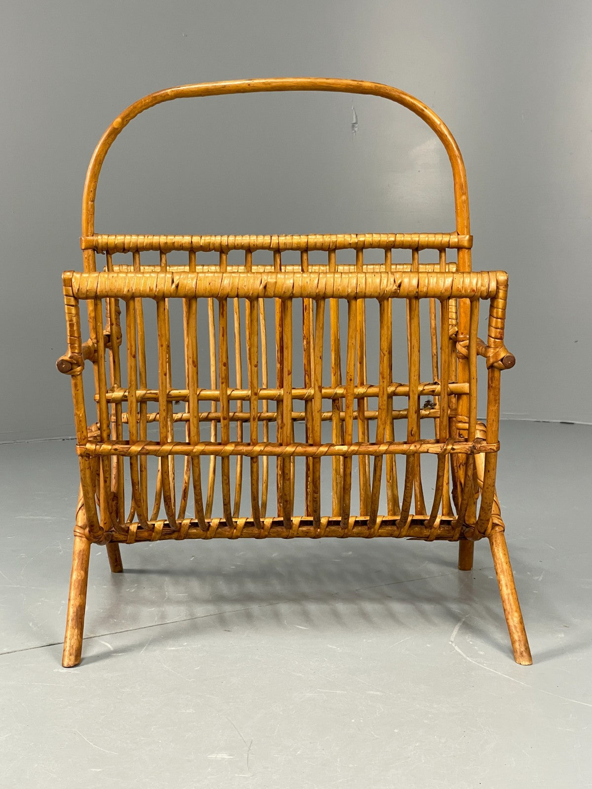 Vintage Bamboo Magazine Rack 1960s Danish Design Retro EB10827 MWOO13