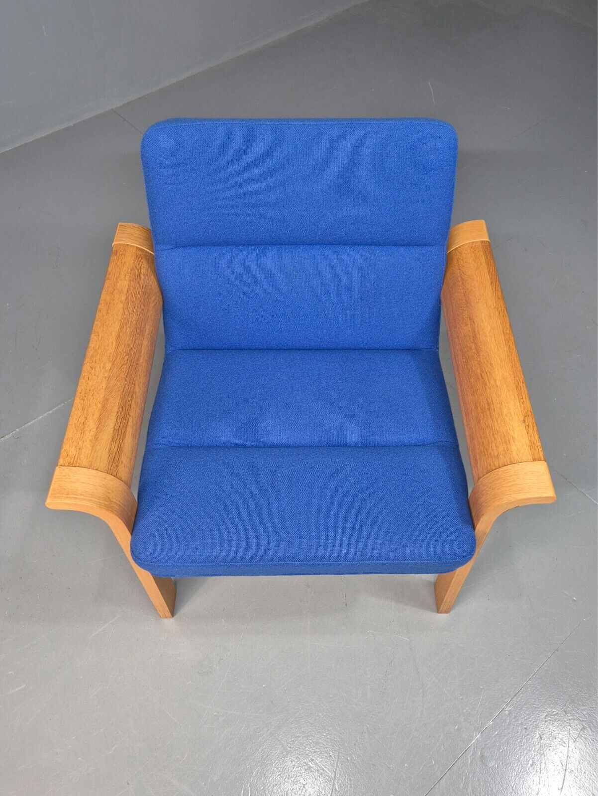 Vintage Danish Lounge Chair Blue Bentwood Magnus Olesen Retro 1970s EB8285 MNOR - UKDK FURNITURE
