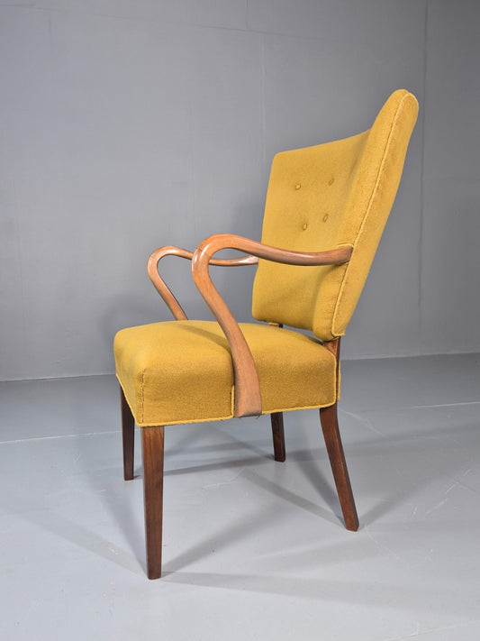 Vintage Mid Century Danish Lounge Chair High Back 1950s Retro EB11815 MNOR1