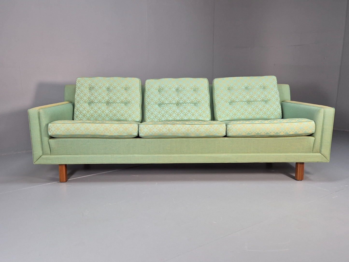 Vintage Swedish Dux Green 3 Seat Sofa 1960s Retro Mid Century EB7747 M3SS - UKDK FURNITURE