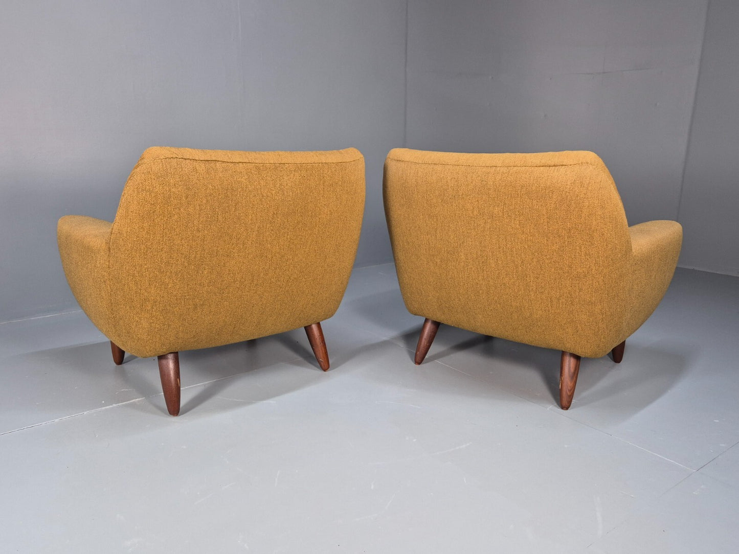 2 Vintage Danish 1960s Lounge Chairs Thams Reupholstery 1960s MCM EB9561 MNOR - UKDK FURNITURE
