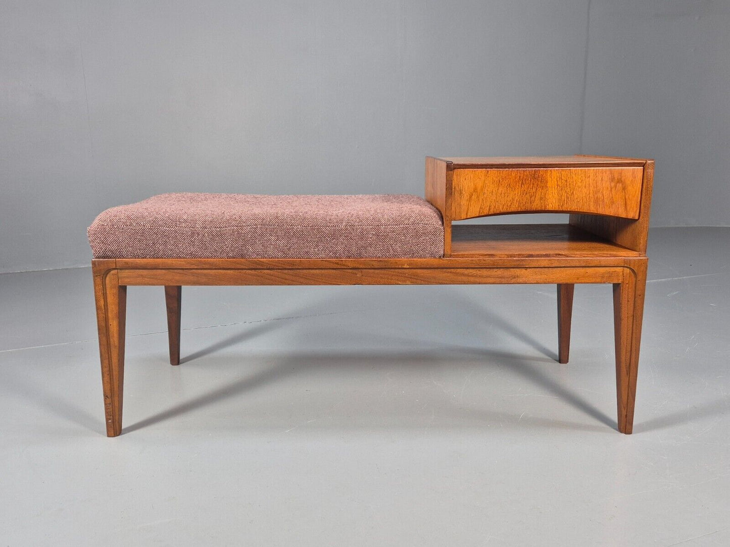 Vintage Teak Telephone Seat Drawer Mid Century Retro 1970s EB9085 MWOO - UKDK FURNITURE