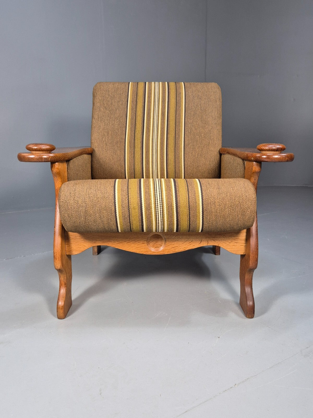 Vintage Kjaernulf Style Lounge Chair Oak and Green 1970s Retro EB9547 MNOR - UKDK FURNITURE