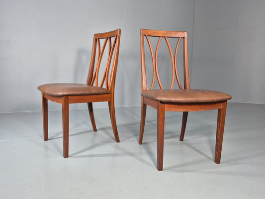 2 Vintage G plan Dining Chairs X Back 1970s Retro MCM Teak Frame EB11778 MDIN1