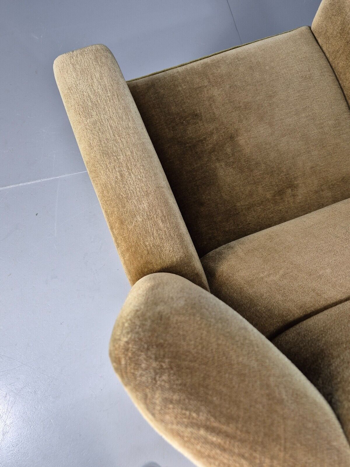 Vintage Danish Mid Century Lounge Chair Green Velour and Tassels MCM EB9041 MNOR - UKDK FURNITURE