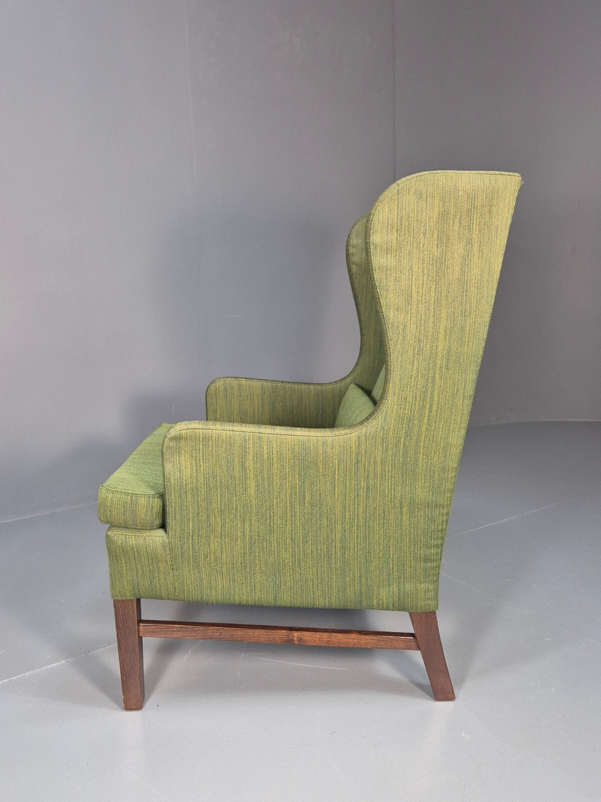 Vintage Danish Wing Back Lounge Chair 1960s Green Mid Century Retro EB9652 MNOR - UKDK FURNITURE