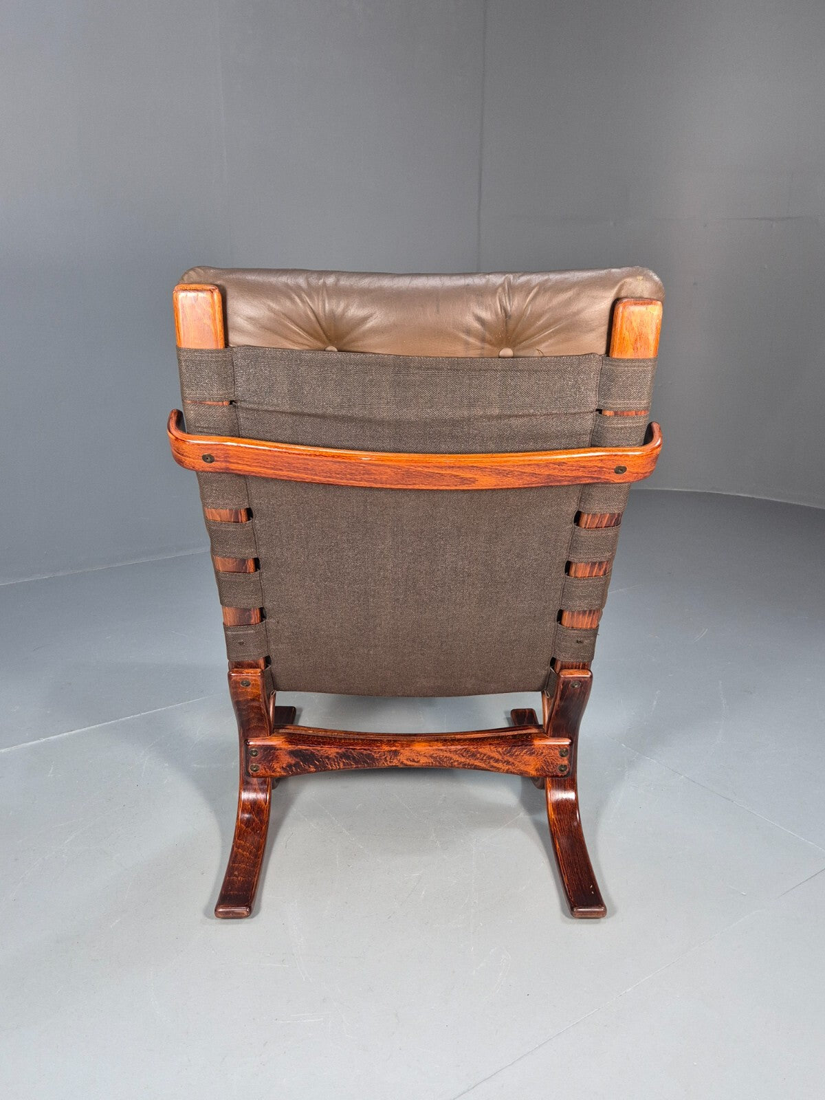 Vintage Danish Bentwood and Leather Lounge Chair 1970s Retro EB9348 MBEN - UKDK FURNITURE
