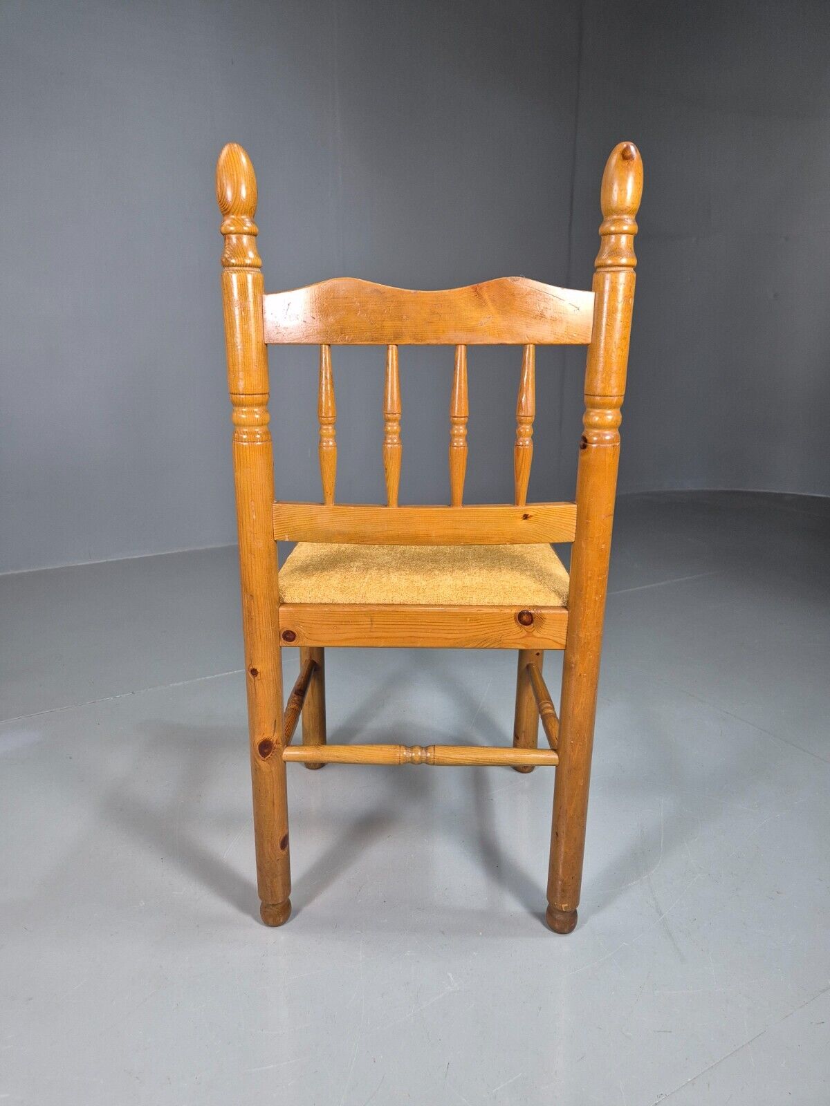 6 Vintage Dining Chairs Pine Frame 1980s Retro EB7645 MDIN - UKDK FURNITURE