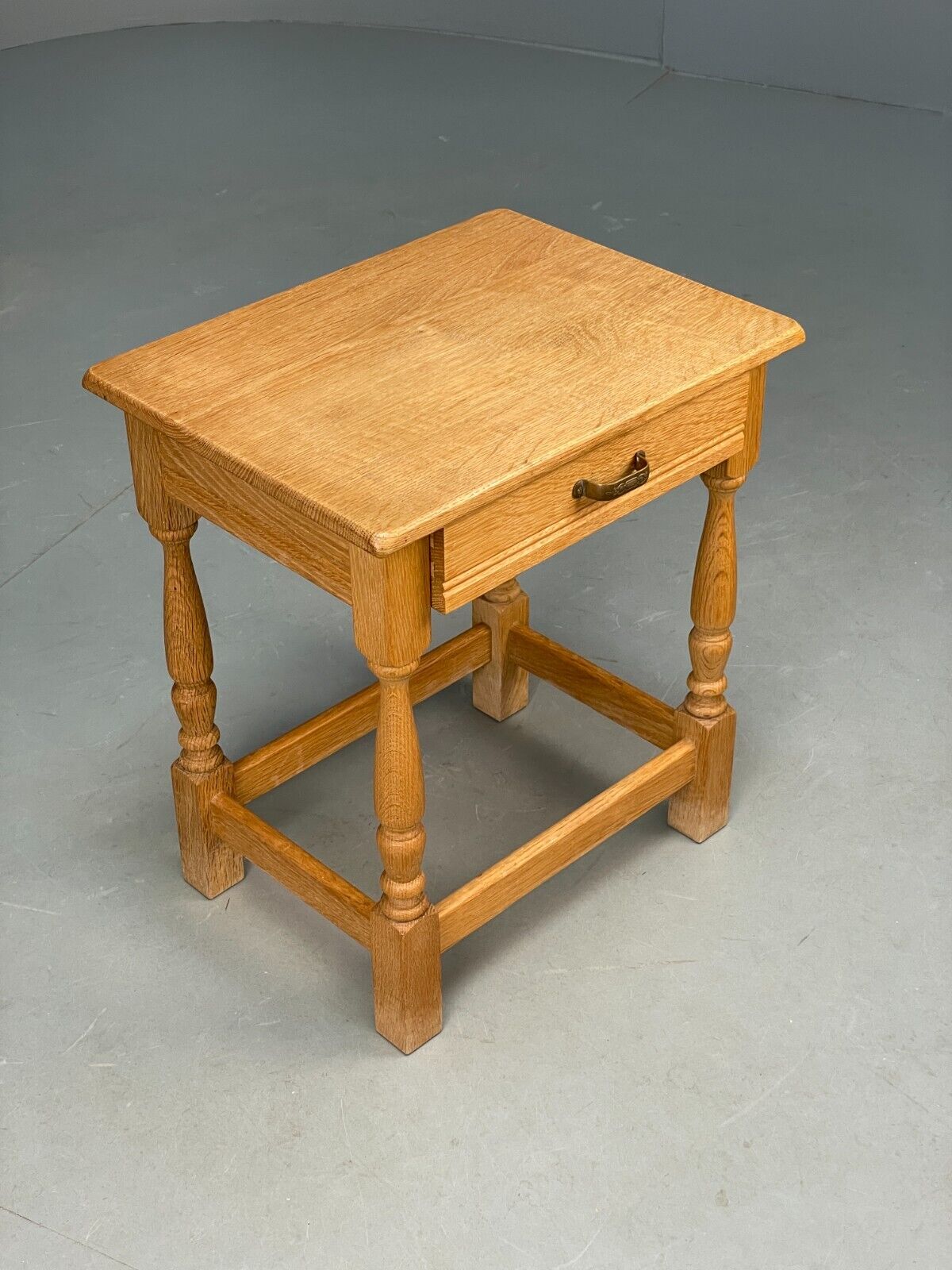 Vintage Danish Oak Bedside Table With Drawer Traditional Style EB9365 MWOO - UKDK FURNITURE