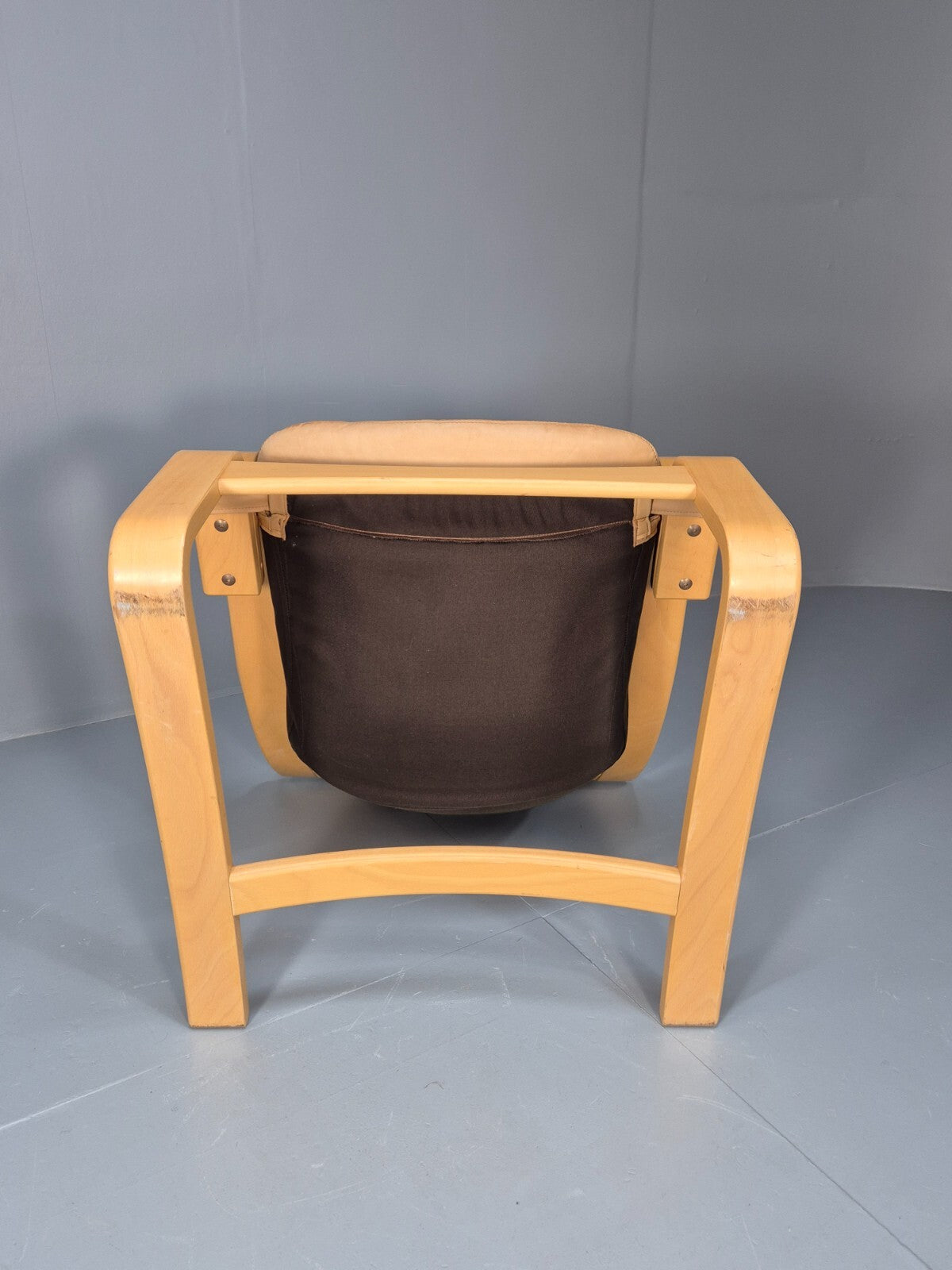 Vintage Danish Skippers Bentwood and Leather Apollo Lounge Chair EB9245 MBEN - UKDK FURNITURE