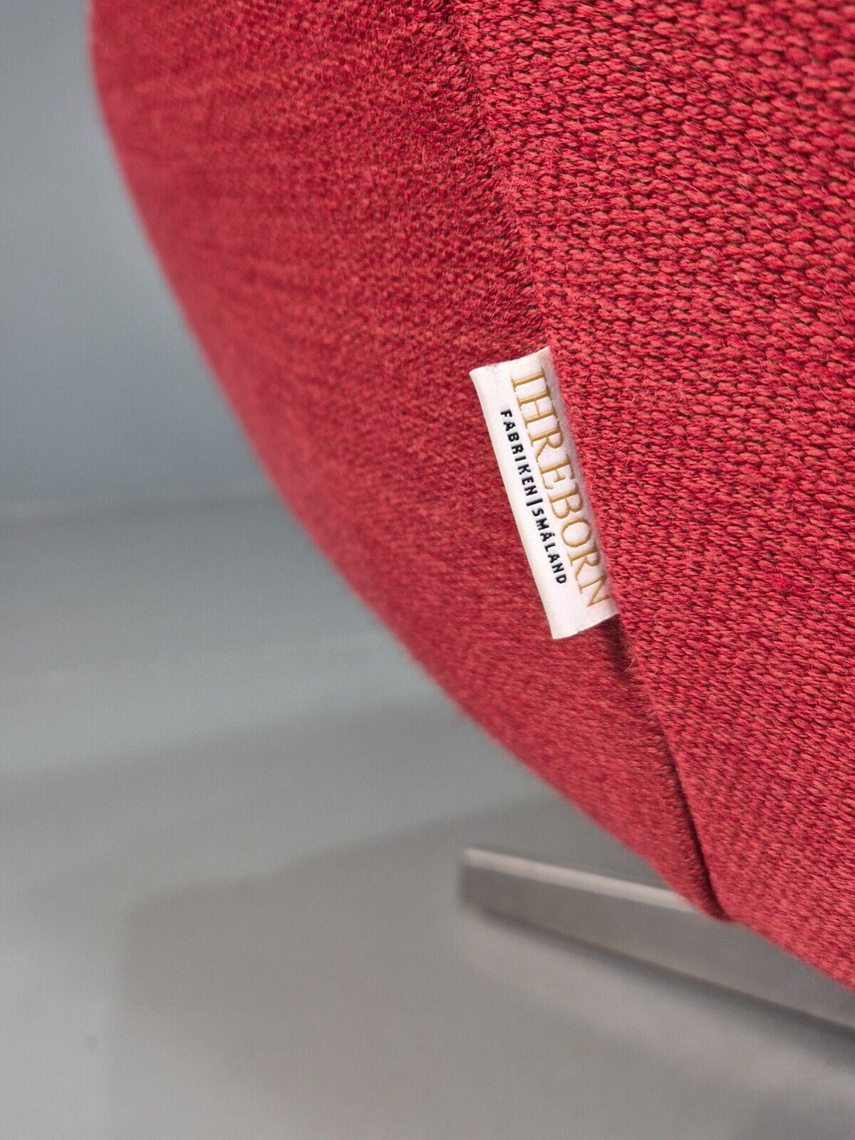 Vintage Swedish Swivel Chair Red Wool Ihreborn 1970s Retro EB7899 MSWI - UKDK FURNITURE