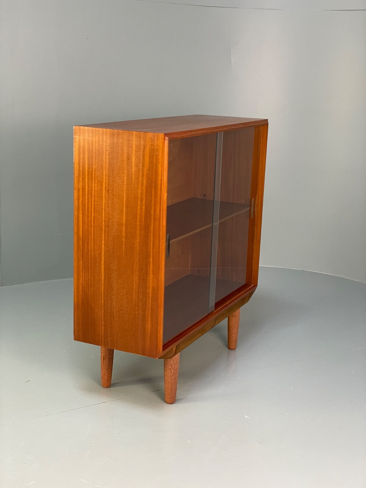 Vintage Teak Glazed Bookcase Beaver And Tapley Mid Century Shelving EB9718 MWOO - UKDK FURNITURE