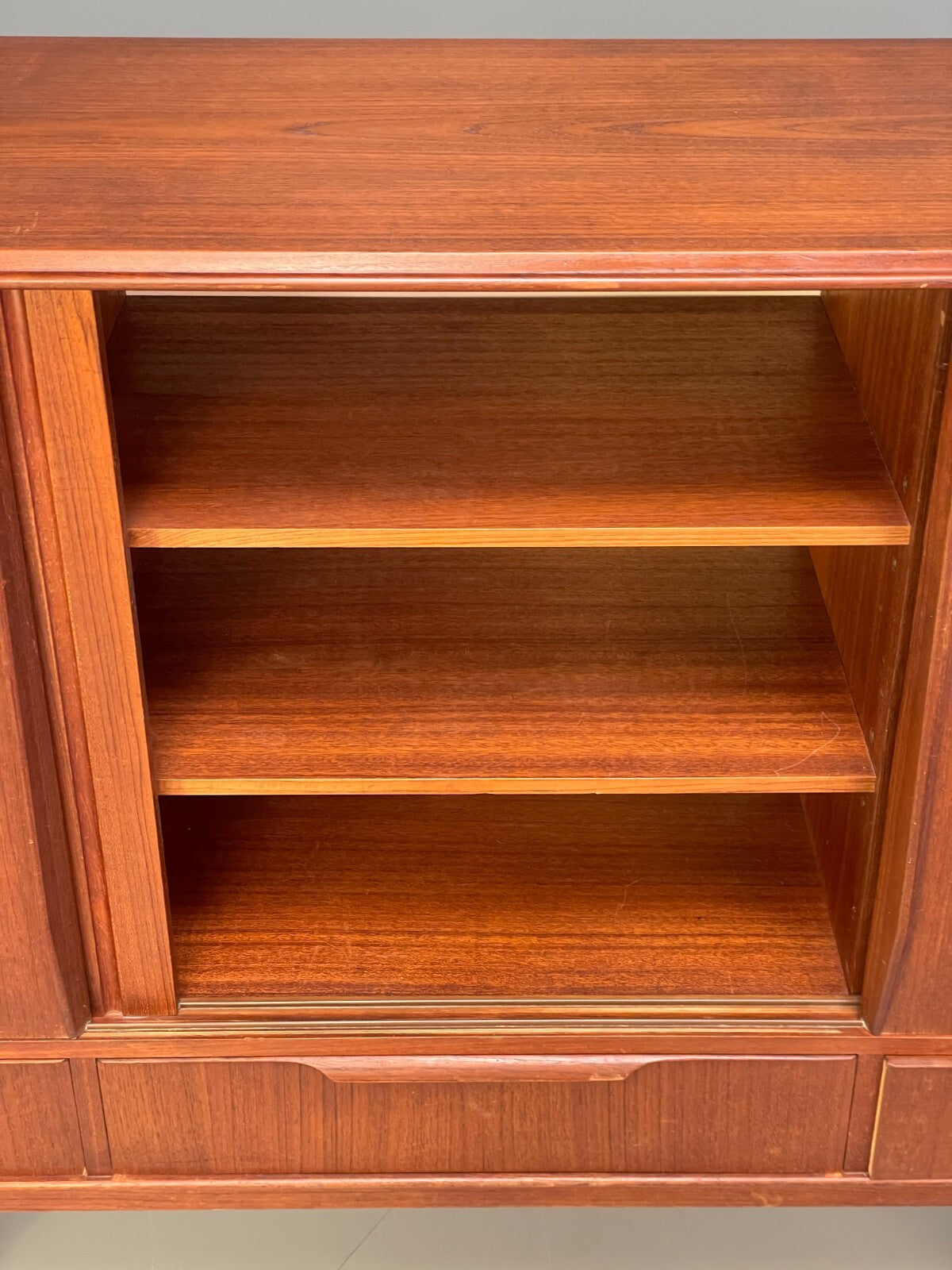 Vintage 1950s Danish Teak Highboard With Shelving Drawers EB8802 MWOO - UKDK FURNITURE