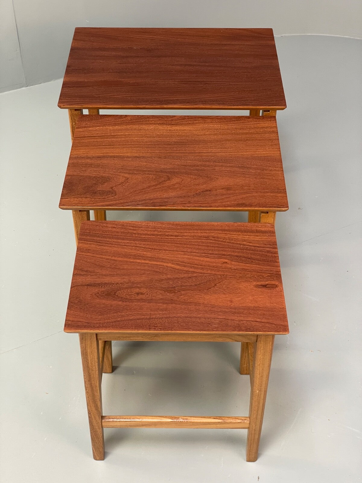 Vintage Solid Teak Nesting Tables Mid Century EB9755 MWOO - UKDK FURNITURE