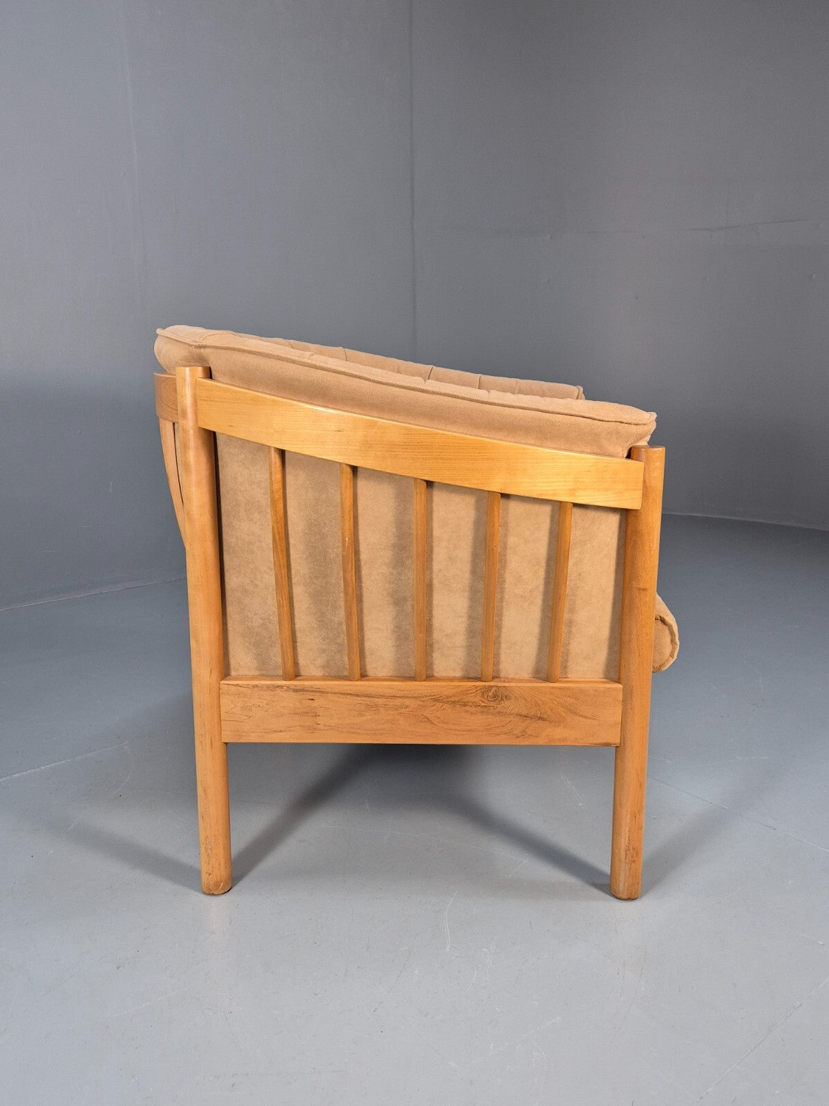 Nielaus and Jeki Vintage Danish Lounge Chair Curved Beech Frame MCM EB9309 MNOR - UKDK FURNITURE