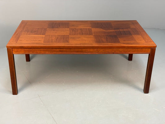 Midcentury Rectangular Chequerboard Pattern Coffee Table By Heggen EB8670 MWOO - UKDK FURNITURE