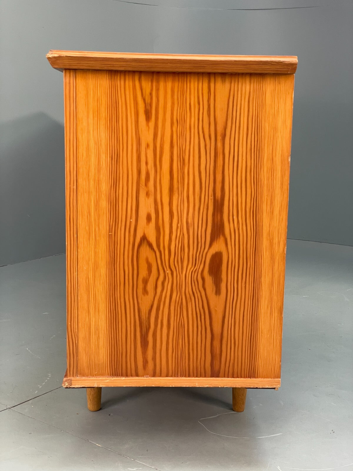 Vintage Pine Sideboard With Teak Handles Retro Unique Design EB9427 MWOO - UKDK FURNITURE
