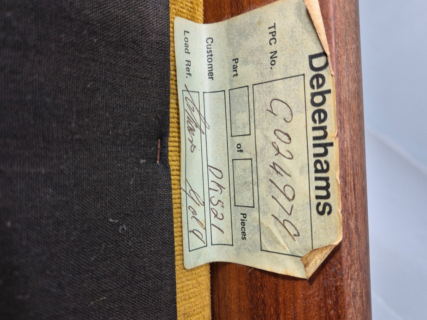 10 Vintage Meredew Teak Dining Chairs Gold Velour Upholstery 1970s EB9411 MDIN - UKDK FURNITURE