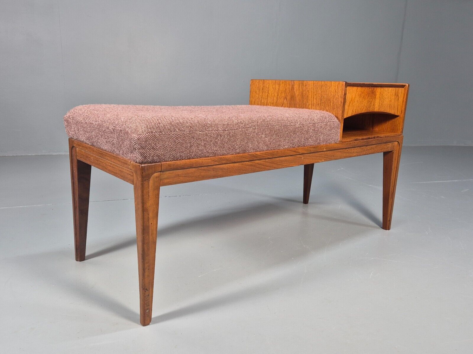 Vintage Teak Telephone Seat Drawer Mid Century Retro 1970s EB9085 MWOO - UKDK FURNITURE