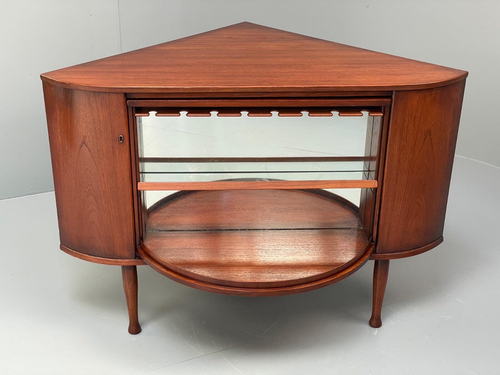 Vintage Teak Revolving Drinks Cabinet 1950s Mid Century EB9768 MWOO - UKDK FURNITURE