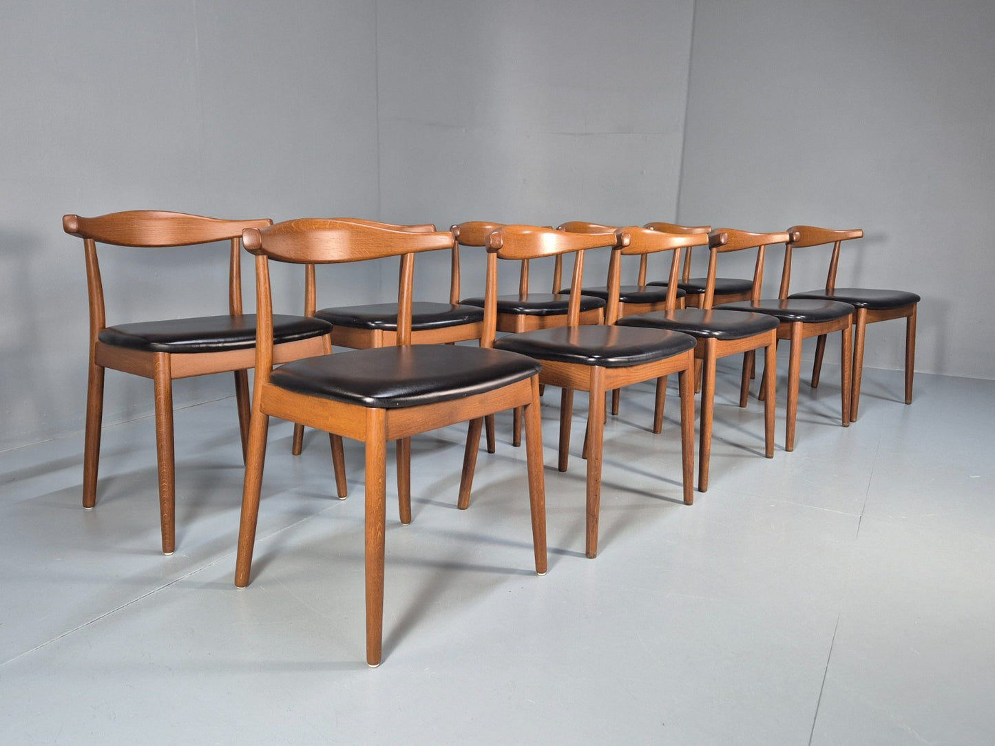 10 Danish Design Dining Chairs Wegner Style Modern Editions Retro  EB10614 MDIN0