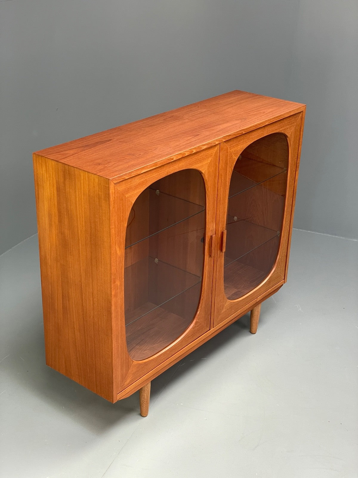 Vintage Teak Glazed Cabinet By Omann Jun 1970s Retro Danish EB9830 MWOO - UKDK FURNITURE