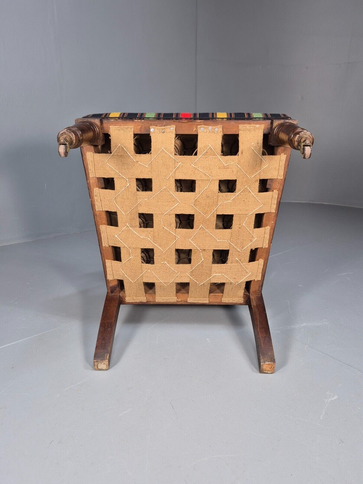 Vintage Danish Lounge Chair Multicoloured Carved Oak Figures Antique EB8951 VCLO - UKDK FURNITURE
