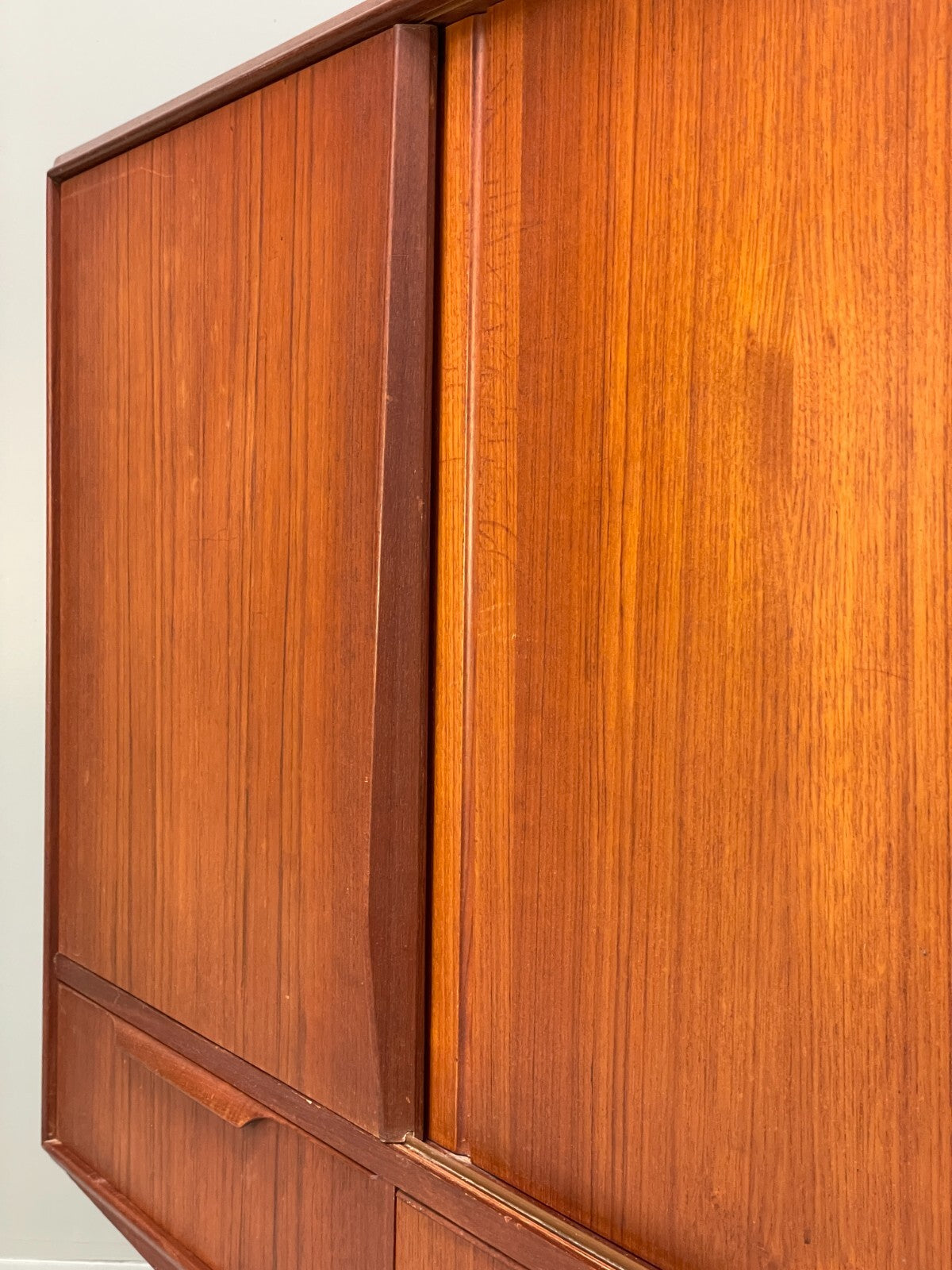 Vintage 1950s Danish Teak Highboard With Shelving Drawers EB8802 MWOO - UKDK FURNITURE
