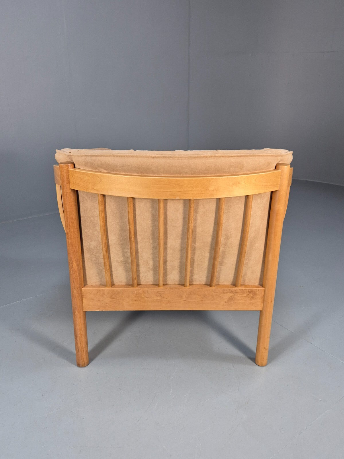 Nielaus and Jeki Vintage Danish Lounge Chair Curved Beech Frame MCM EB9309 MNOR - UKDK FURNITURE