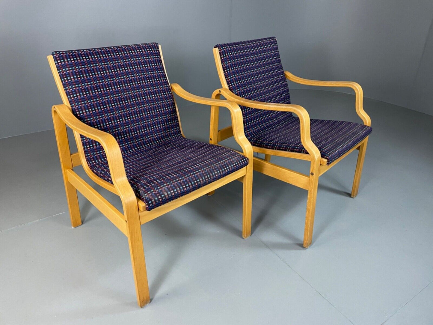 Vintage Danish bentwood lounge chairs, Aalto Style, Farstrup. Retro EB5066 MBEN - UKDK FURNITURE