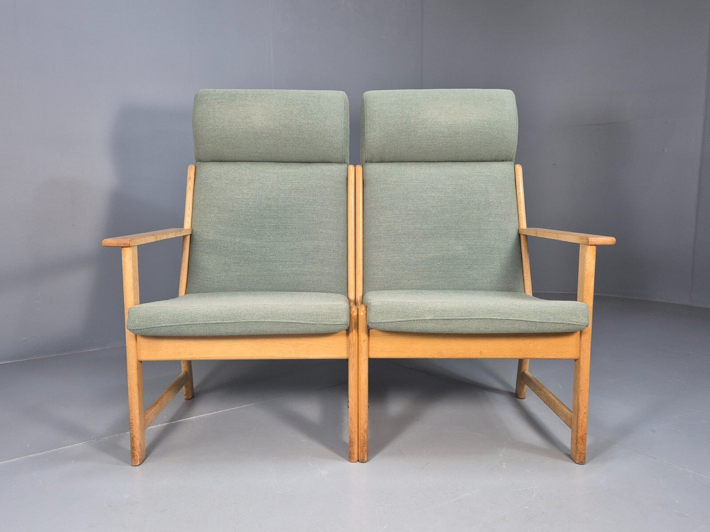 Modular 2 Seater Sofa Light Green Hans Wegner Style Vintage Danish EB9262 M2SS - UKDK FURNITURE