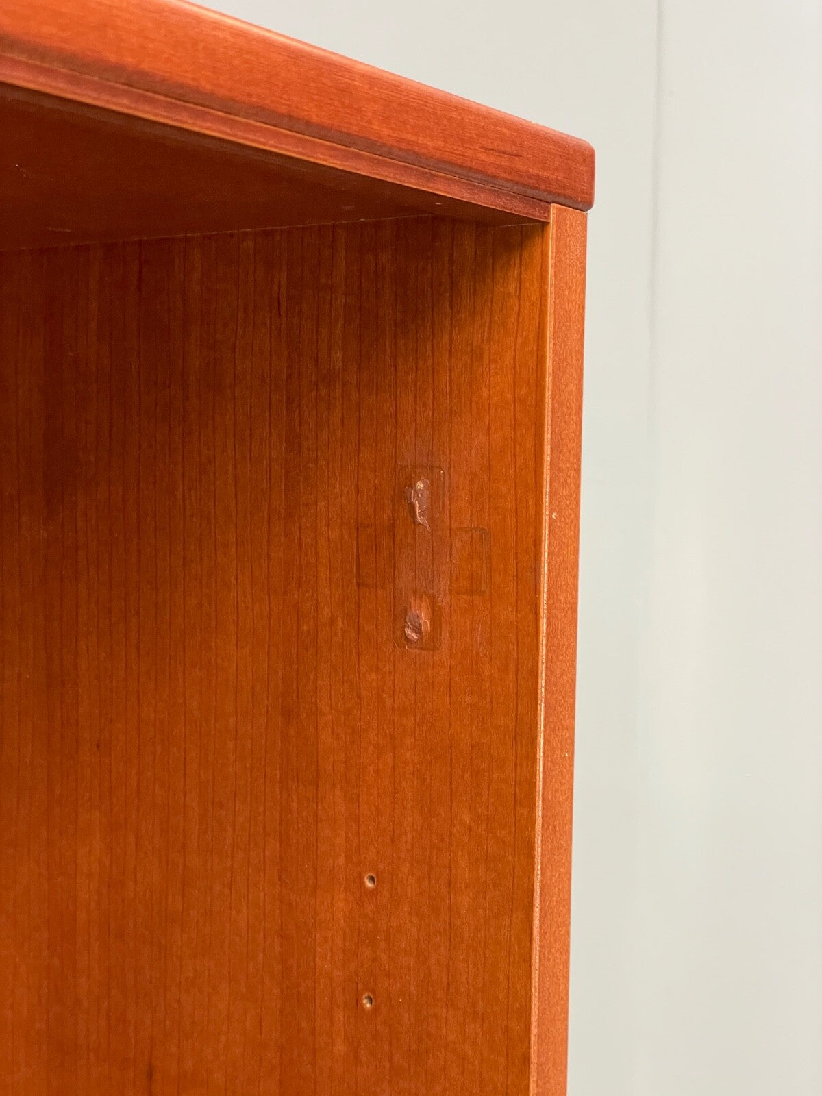 Vintage Cherrywood Bookcase Beaver & Tapley Glass Shelving Retro EB9758 MWOO - UKDK FURNITURE
