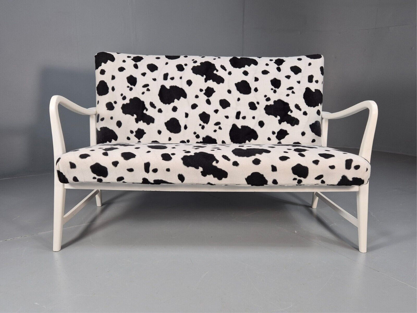 Vintage Danish Mid Century Sofa Cow Print Retro 1950s MCM EB9393 M2SS - UKDK FURNITURE