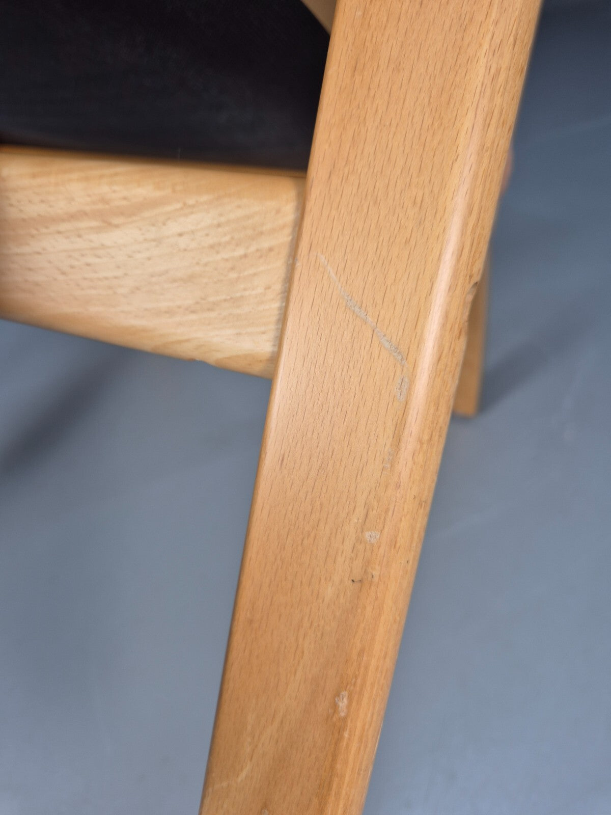 Vintage Stouby Tan Leather and Bentwood Lounge Chair 1980s Retro EB9293 MNOR - UKDK FURNITURE