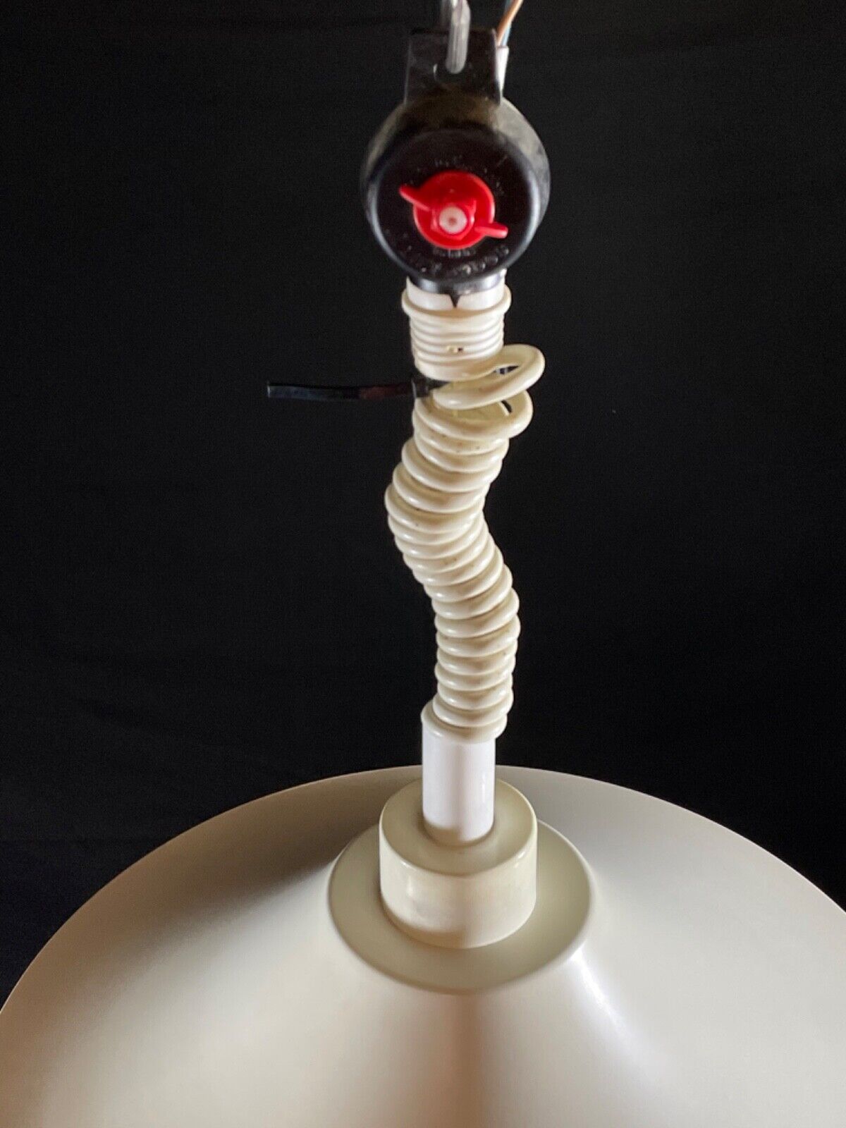 Danish Mid Century White Aluminium Pleated Light Pendent, MCM Retro EB5087 LCLW - UKDK FURNITURE