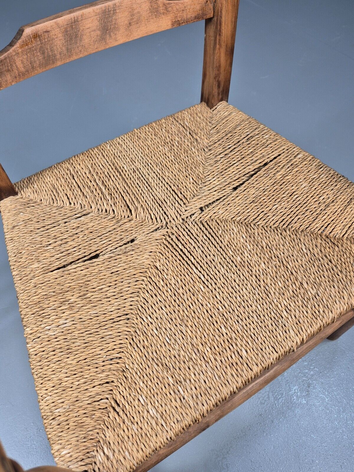 Vintage Danish Ladder Back Chair With Seagrass Seat EB8870 VBER - UKDK FURNITURE