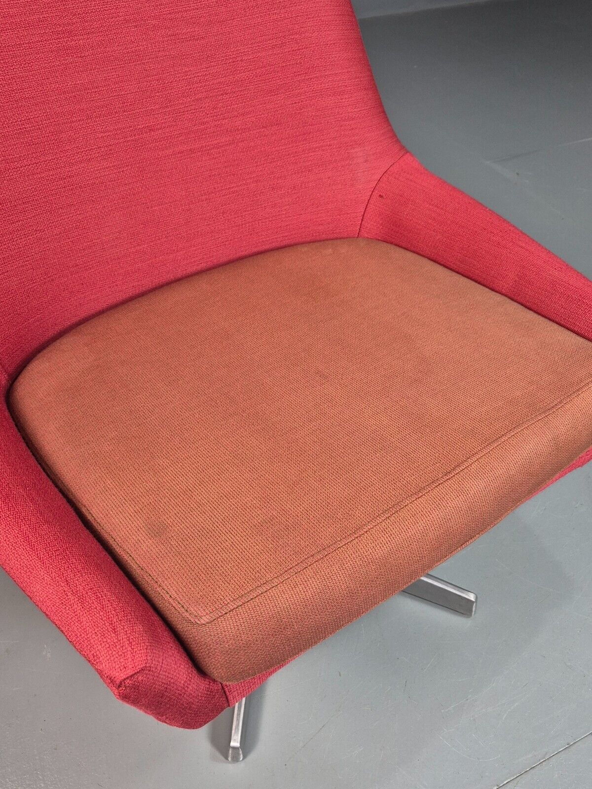 Vintage Swedish Swivel Chair Red Wool Ihreborn 1970s Retro EB7899 MSWI - UKDK FURNITURE