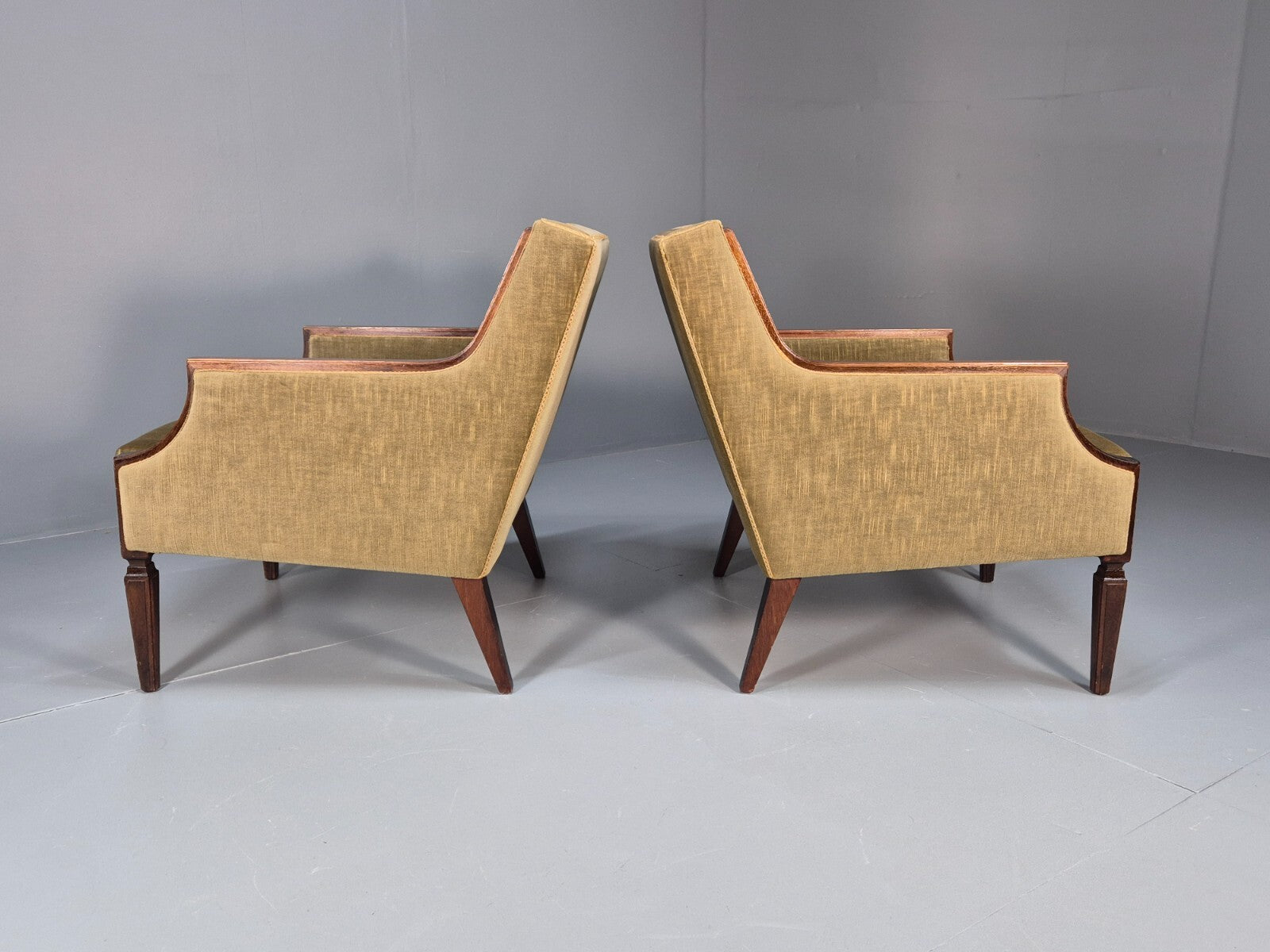 2 Vintage Danish Classical Lounge Chairs 1960s Retro Georgian Style EB9655 VCLO - UKDK FURNITURE