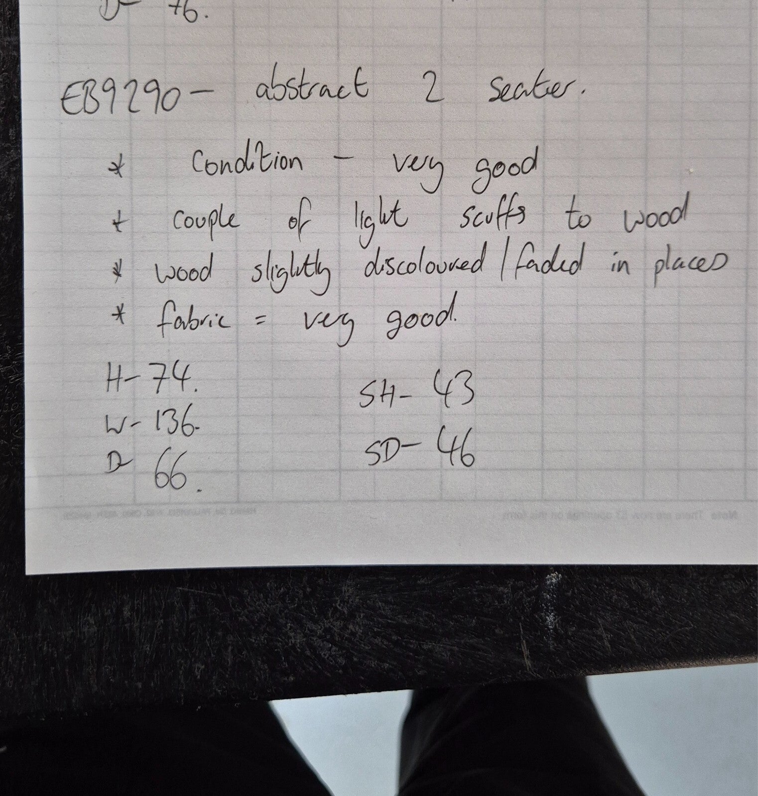 Vintage 2 Seater Sofa Curved Beech Frame Multicoloured 1980s Danish EB9290 M2SS - UKDK FURNITURE