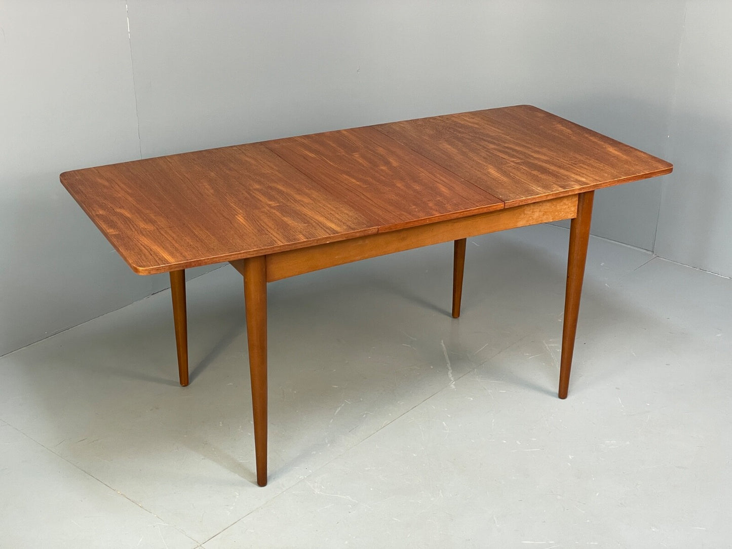 Vintage Teak Extending Dining Table With Removable Beech Legs EB9502 MWOO - UKDK FURNITURE