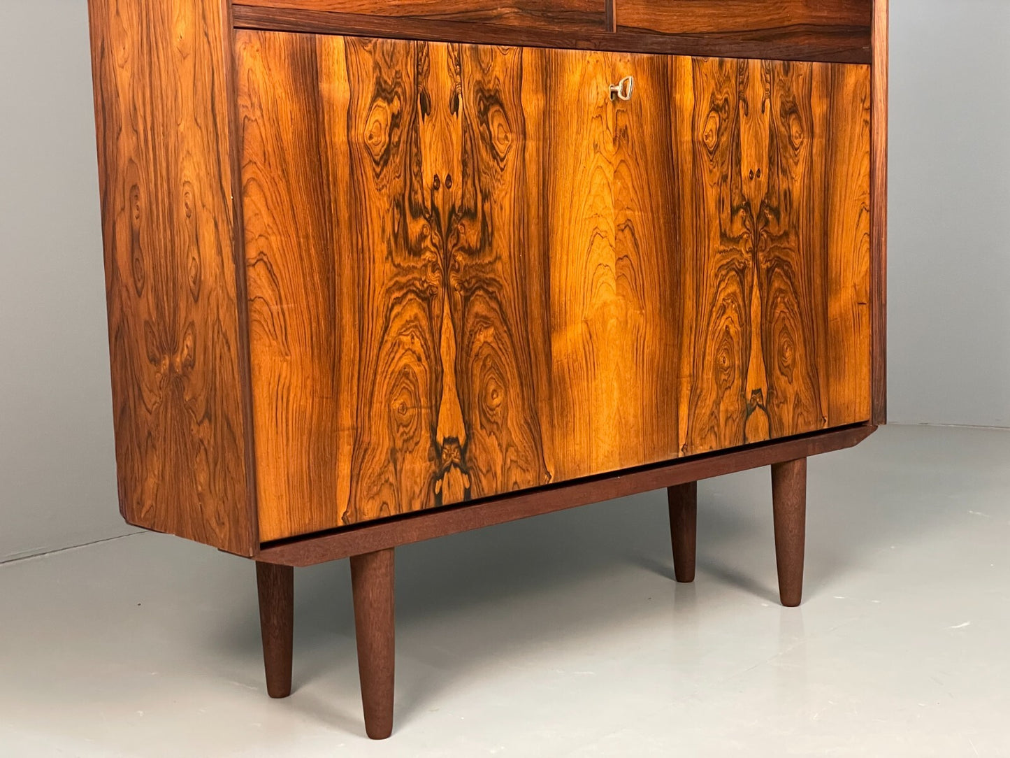 Vintage Danish Midcentury Drop Door Cocktail Cabinet Storage Unit EB8410 MWOO - UKDK FURNITURE