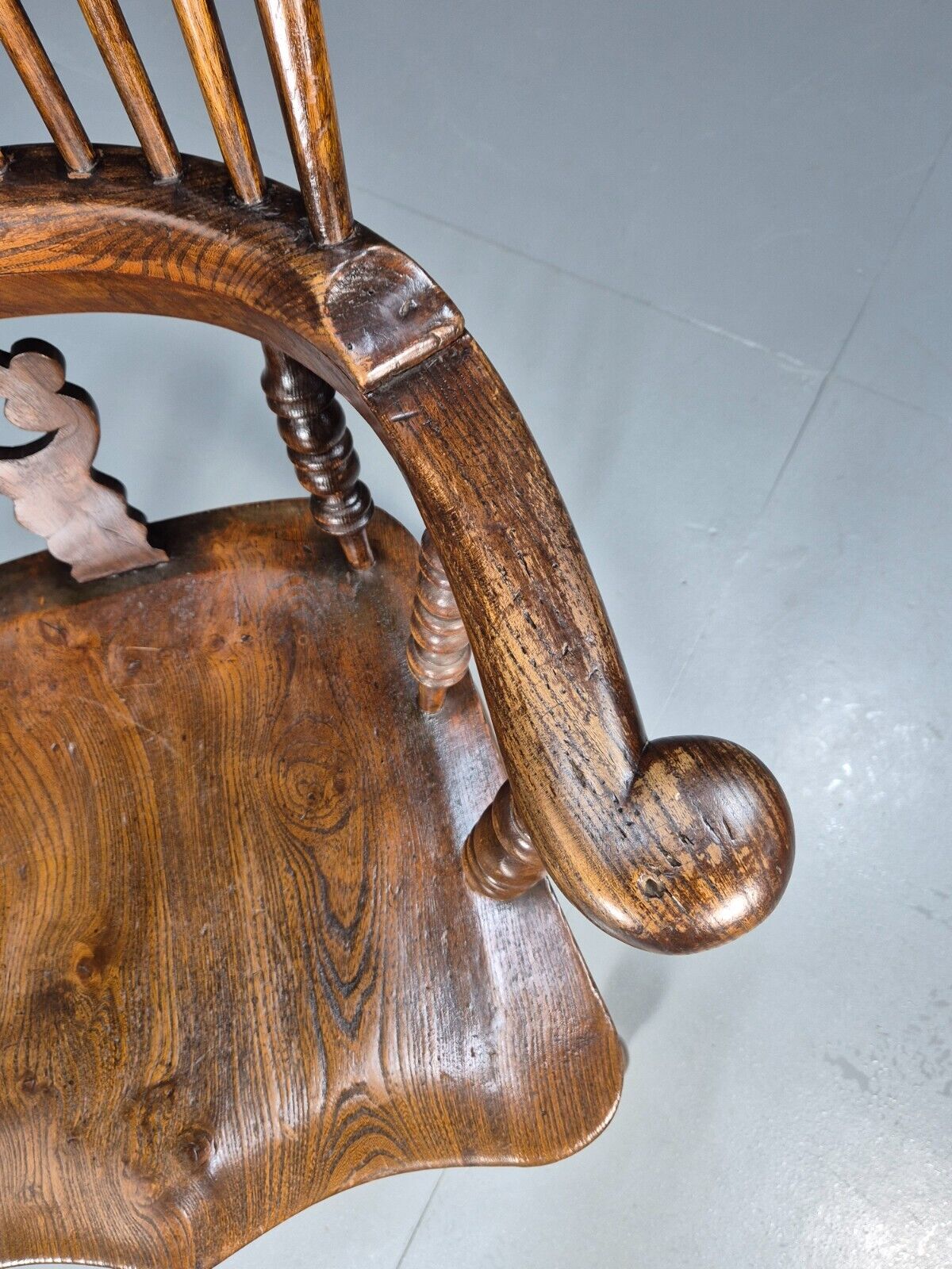 Vintage Windsor Armchair Oak 19th Century Antique EB9034 VDIN - UKDK FURNITURE