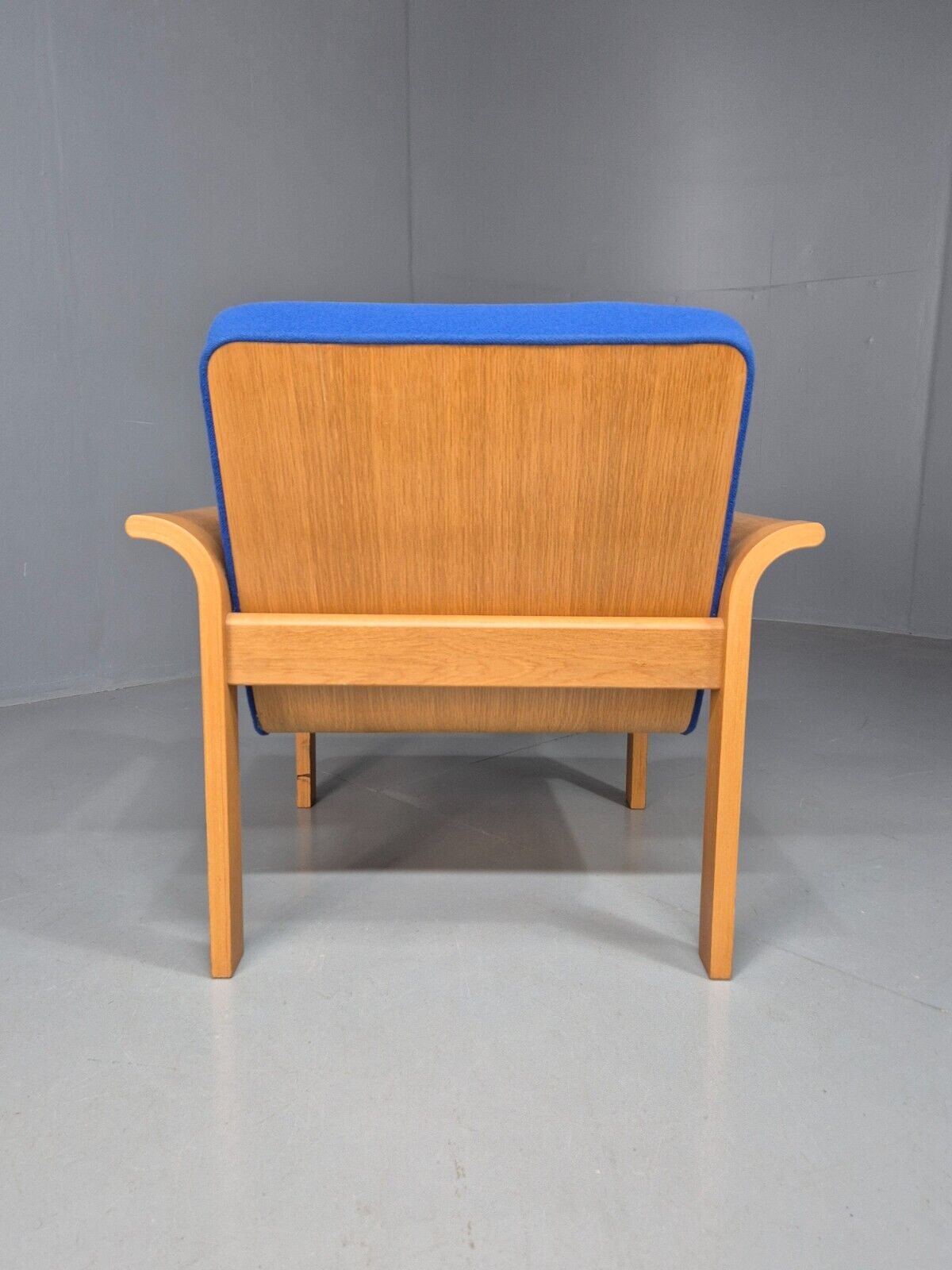 Vintage Danish Lounge Chair Blue Bentwood Magnus Olesen Retro 1970s EB8285 MNOR - UKDK FURNITURE