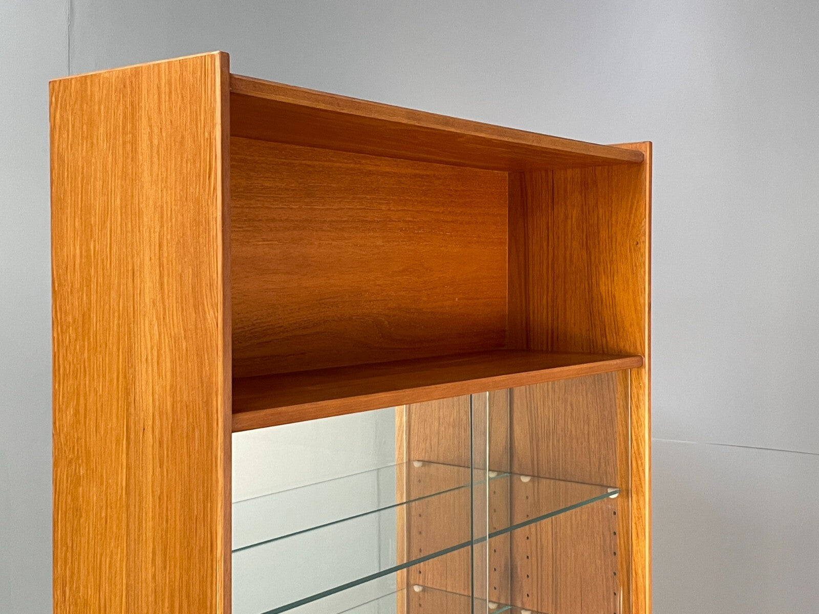 Vintage Teak Wall Unit By Gibbs Furniture 1970s Glazed EB9715 MWOO - UKDK FURNITURE