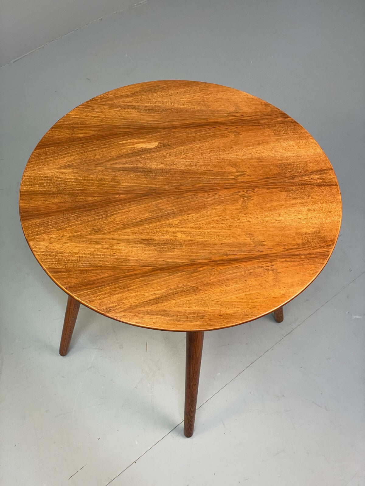 Vintage Round Walnut Coffee Table Side Table Mid Century Retro EB9428 MWOO - UKDK FURNITURE