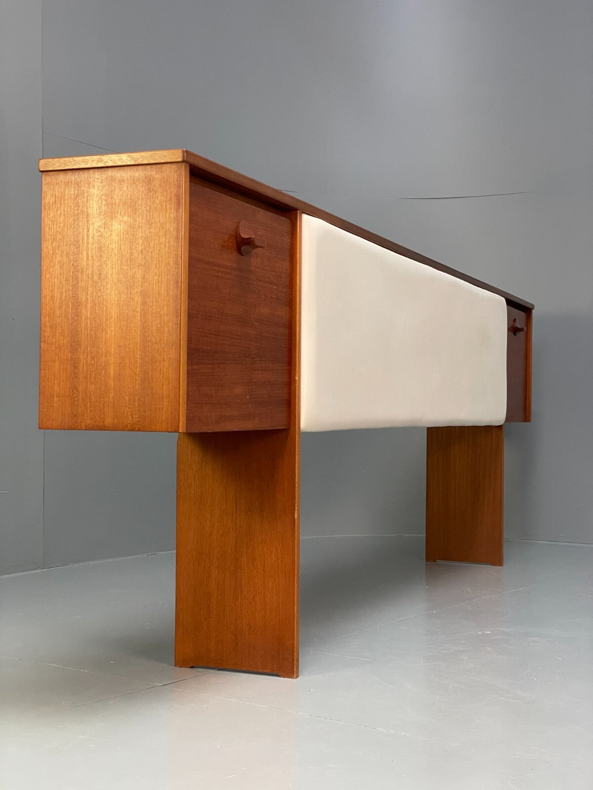 Vintage Teak Bedside Cabinets & Headboard By Meredew 1970s King Size EB9527 MWOO - UKDK FURNITURE